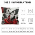 thumbnail image 5 of Creowell Flower Throw Pillow Covers Red Rose Gray Black Decorative Pillow Covers Couch Bed Sofa Floral Square Pillow Cover Red Black Farmhouse Pillow Case Spring Summer,Multi-Size, 5 of 5