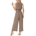 thumbnail image 3 of Stichou Two Piece Sets for Women Sleeveless Crop Top Wide Leg Pants Sweat Set for Women Tracksuits 2026 Summer Clothes Outfit Khaki 2XL, 3 of 4