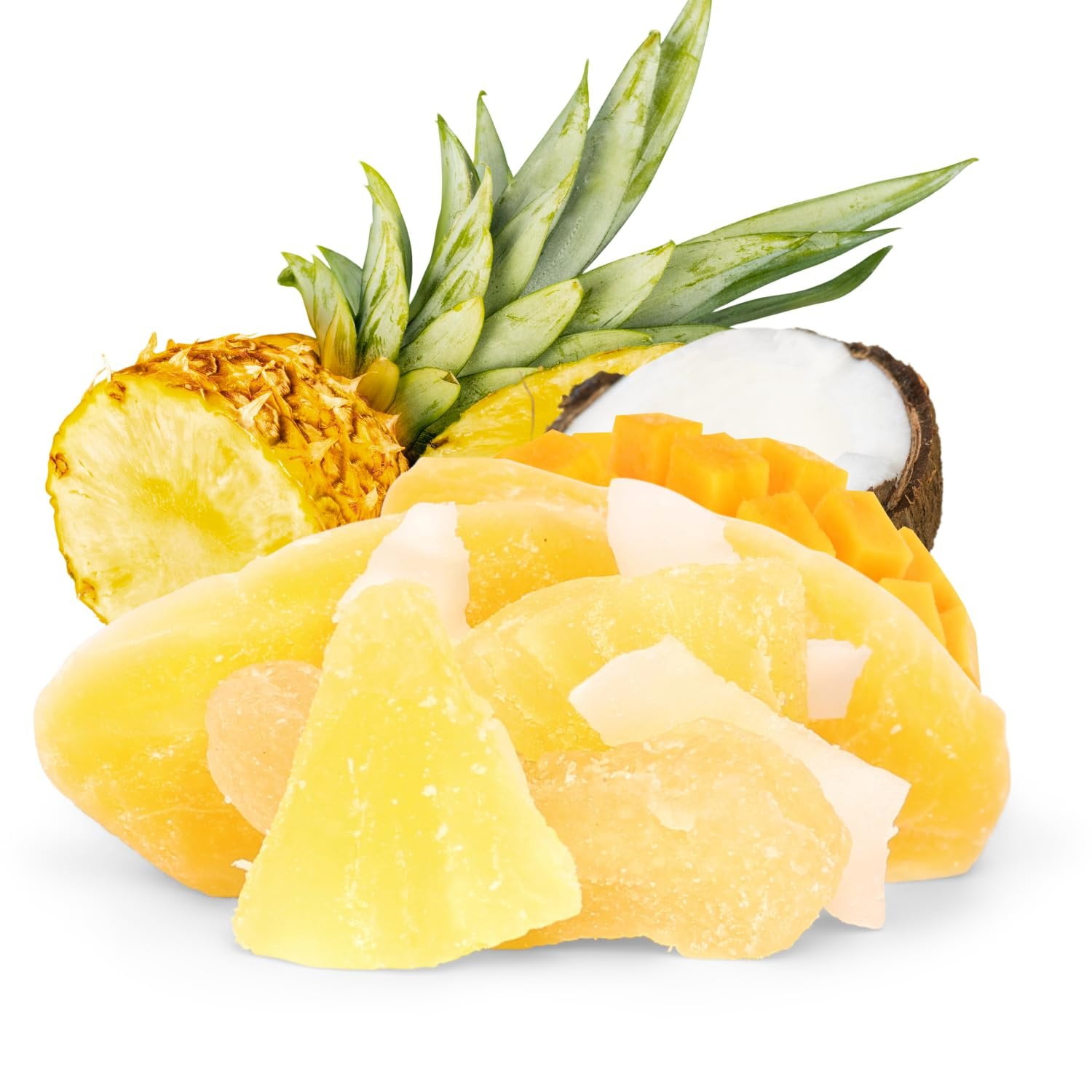 Tropical Mixed Dried Fruit Medley - by Its Delish, 2 Lbs Bulk Bag  Healthy Snacks for Adults  Fresh Snack Mix Dry Fruit  Pineapple Mango Guava Coconut  Vegan, Kosher