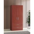 thumbnail image 2 of Mod-Arte Cambridge 2-Door 2-Drawer Wood Wardrobe Cabinet in Mahogany, 2 of 4