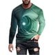 thumbnail image 2 of Blusas y camisas de manga larga con cuello redondo para hombre, blusa informal de manga larga con cuello redondo y estampado de rayas, blusa de poliéster para hombre, 2 of 5