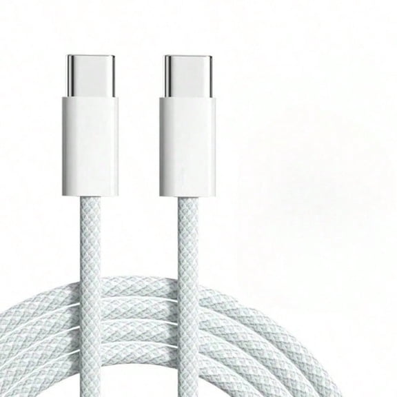 60W USB-C To Type-C Fast Charging Cable,[3.3ft/6.6ft/9.9ft] Long Nylon Braided Type-C Charging Data Cable,USB-C Power Cable,Compatible With IPhone 17/16/15 Pro Plus/Pro Max