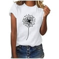 thumbnail image 2 of CALAFEBILA Women Workout Tops 2025 Birthday Mother's Day Custom Summer Printed Loose Fit Plus Size T-Shirt for Ladies, 2 of 8