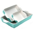 thumbnail image 3 of NutriChef Ceramic Nonstick Kitchen Bakeware Set w/ Stackable Baking Pans, 3 of 12