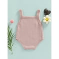 thumbnail image 4 of Bagilaanoe Newborn Baby Boys Girls Knit Romper Sleeveless Spaghettic Strap One Piece Knitted Jumpsuits 3M 6M 12M 18M Bodysuits, 4 of 9