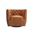 thumbnail image 2 of Home Square 2 Piece Swivel Velvet Accent Chair Set in Burnt Orange, 2 of 6