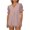 Pink, variant on OAVQHLG3B Women Fashion Casual Solid V-Neck Loose Short Sleeve T-shirt Top Blouse Pullover
