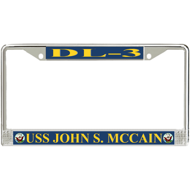 Uss John S Mccain Dl 3 License Plate Frame Walmart Com Walmart Com
