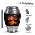 thumbnail image 2 of MUKTIVE Music Burial Urn for Ashes for Men Cremation, Memorial Black Urns for Ashes Adult Dad, Large Candel Lights Urn for Male & Female Funeral, 10 Inch, 2 of 7