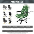 thumbnail image 7 of Xoenoiee Green Shamrock Music Note Print Computer Office Chair Cover, 1 Piece Stretchable Universal Chair Covers St. Patrick's Day Decoration Rotating Chair Slipcover with Elastic Bottom, S, 7 of 7