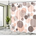 thumbnail image 4 of Ambesonne Earth Tones Shower Curtain, Abstract Pastel Pattern, 69"Wx84"L, Dark Warm, 4 of 4