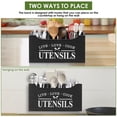 thumbnail image 6 of FUYGRCJ Kitchen Utensil Holder with Drainage Bottom, 3 Compartments Solid Real Wood Utensil Organizer for Kitchen Counter, Farmhouse Cooking Tools Storage for Home Countertop, 6 of 11