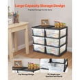 thumbnail image 2 of KFFKFF 100L 6 Storage Drawers, Sturdy Organizer , Clear Storage Bins for Office, Craft Rooms, and Home Organization, 2 of 9
