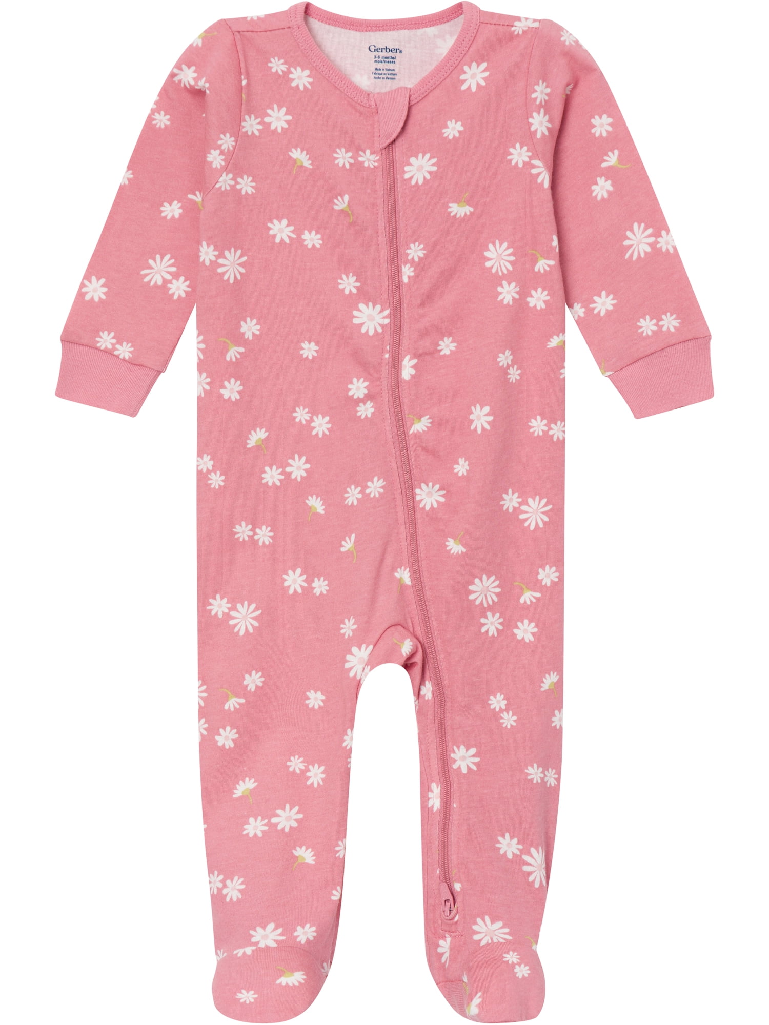 Gerber Baby Neutral Sleep N´ Play 2-Way Zipper Footed Pajamas, 4-Pack, Sizes, Newborn - 6/9 Months