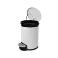 thumbnail image 6 of Acento 0.8 gal., Mini, Round Soft Close Premium Pedal Waste Bin for Bedroom, Bathroom, Home and Office, Step On Trash Can, Matte White, 6 of 11