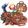 thumbnail image 1 of 203pcs Educational Toy With Drill, Wooden Tool Set Building Blocks For Kids, 1 of 4