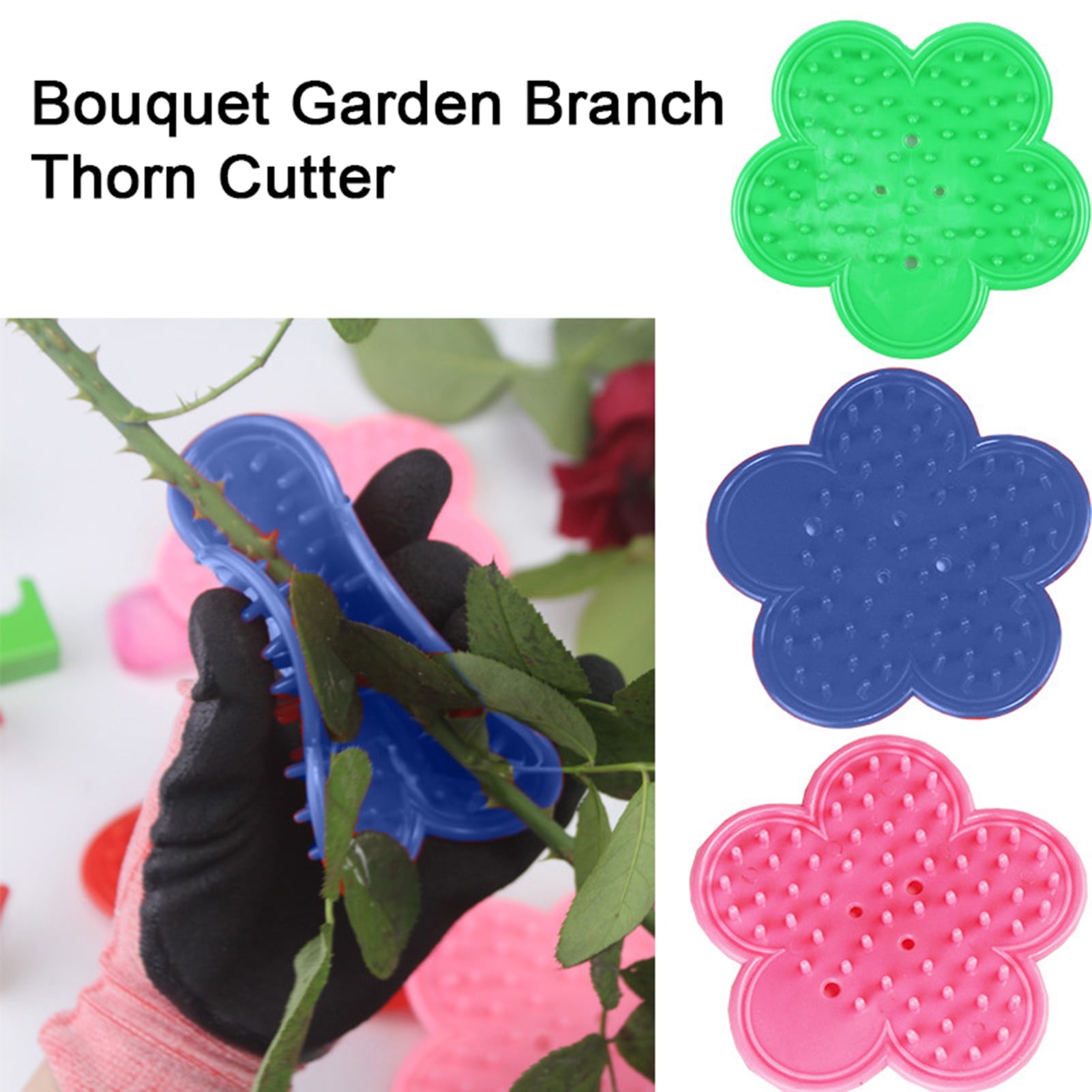 2Pcs Rose Thorn Stripper Handsfree Multiuse DoubleSide Plastic Pad