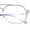Silver, variant on Hipster Metal Rectangle Double Bridge Blue Light Filtering Computer Glasses Black
