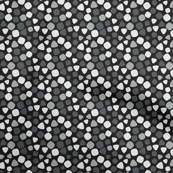 oneOone Polyester Spandex Black Fabric Geometric Fabric For Sewing Printed Craft Fabric By The Yard 56 Inch Wide