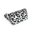 thumbnail image 4 of White & Blue Leopard Animal Print Makeup Bag Women's Cosmetic Pouch Bag, 4 of 5
