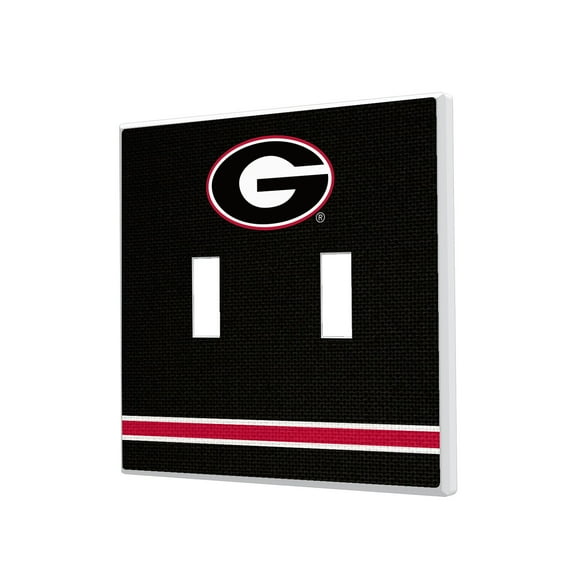 Georgia Bulldogs Stripe Design Double Toggle Light Switch Plate