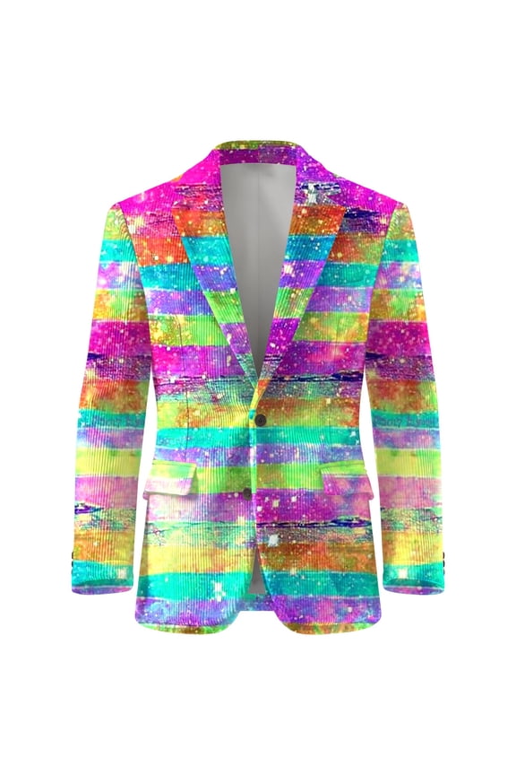 Mardi Gras blazer for men Carnival Print Corduroy For And Style Casual Jacket With Stylish Pattern