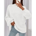 thumbnail image 4 of PRETTYGARDEN Women's Fall Oversized Sweaters Chunky Knit Mock Neck Long Sleeve Casual Trendy Pullover Winter Clothes, 4 of 8