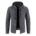 thumbnail image 5 of Suéter con capucha para hombre, abrigo grueso con forro polar, suéter suelto, suéter casual para hombre, cárdigan para hombre, 5 of 5