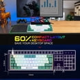 thumbnail image 6 of MAGIC-REFINER MK21 AKKO World Tour 60% Wired Mechanical Gaming Keyboard with RGB Backlight, Dye Sublimation PBT Keycaps, NKRO Programmable Red Switch for PC Mac PS4 Xbox one, 6 of 11