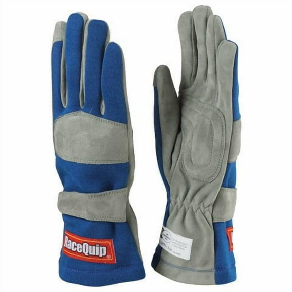 RaceQuip® 351022RQP 351 Series Driving Gloves - SFI 3.3/1 - Blue/Gray - Small