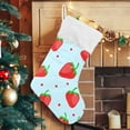 thumbnail image 4 of SKYSONIC Strawberry Christmas Stocking Personalized Large Candy Stocking Hanging Gift Xmas Stockings Decoration for Family Holiday Party Ornaments Decor Fireplace, 4 of 7