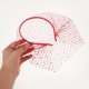 thumbnail image 5 of Moluckfu Red Rhinestone Wedding Headband with Sturdy Mesh Veil for Bridal Ceremony, 5 of 6