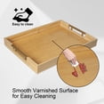 thumbnail image 4 of MinBoo Modern Bamboo Serving Trays with Metal Handles for Entertaining & Serving Food, 4 of 8