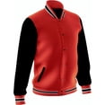 thumbnail image 2 of DECKRA Men's Fashion Varsity Jacket Casual Regular Fit Letterman Baseball Bomber Jackets Fleece, 2 of 5