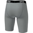 thumbnail image 2 of UFM Mens Underwear, 9 Inch Inseam Poly-Spandex Mens Boxer Briefs, Adjustable REG Support Pouch Mens Boxers, 28-30(S) Waist, Gray, 2 of 6