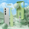 thumbnail image 2 of FITO for Samsung Galaxy S25 Case [ Rotatable Kickstand | Soft Anti-Scratch Microfiber Lining | Compatible with MagSafe] Silicone Phone Cover - Green, 2 of 8
