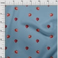 thumbnail image 2 of oneOone Silk Tabby Fabric Strawberry Fruit Printed Fabric 1 Yard 42 Inch Wide, 2 of 4
