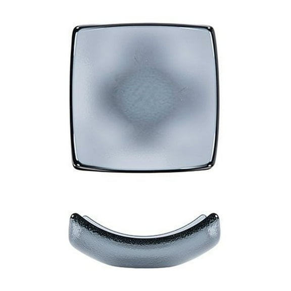 Glass Dinnerware 3.5" x 3.5" x h:1.25" 3 oz. Square Charcoal Glass Ramekin (Set of 6)