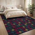 thumbnail image 3 of ODIKA 8'x10' Washable Area Rug Dice Alt Graphic Men Funky Aesthetic Mosaic Cartoon Mens Anime Flowing Dynamic for Living Room, Under Sectional, Family , Durable, Non-Slip, 3 of 7