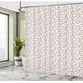 thumbnail image 4 of Ambesonne Vintage Shower Curtain, Botanical Motif Earth Tones, 69"Wx84"L, Coconut Cocoa, 4 of 4