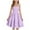 Purple, variant on Girls Cute Dresses Tie Bowknot Spaghetti Strap Ruched Tube Swing Dress Layered Party Birthday Outfits (12-13 Years, Purple)