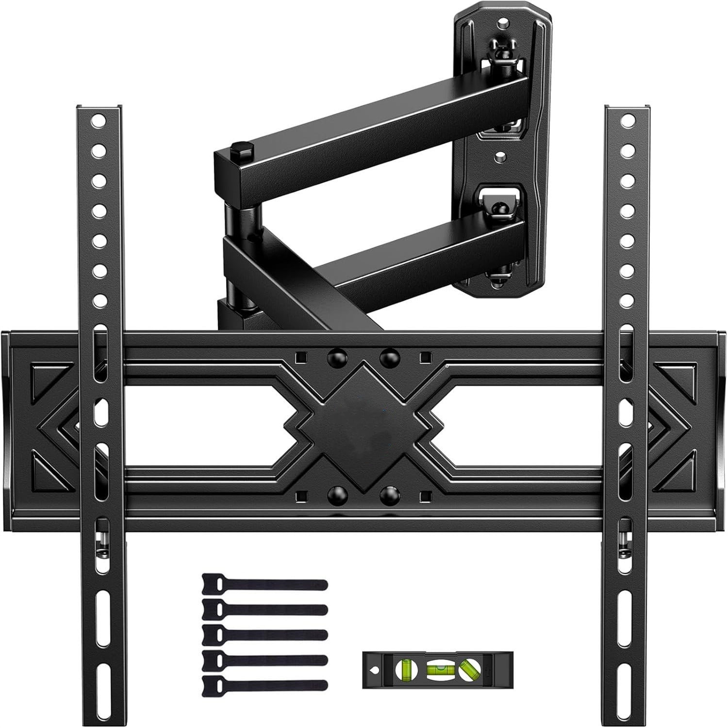 Full Motion TV Wall Mount for 26-60 Inch Flat Curved TVs, Heavy Duty Single Articulating Arms TV Bracket