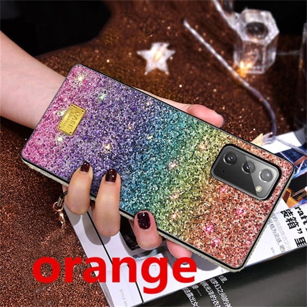 Funda de teléfono brillante para Samsung Galaxy S21, S20 Ultra, S10 Plus, Note 20, 10 Pro, estrella brillante, Diamante de imitación, Etui Capa, 10 Uds. qym unisex
