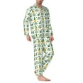 thumbnail image 2 of Honeii St. Patrick's day Pattern Mens Pajamas Set,2pcs Men's Lounge Long Sleeve Sleep Shirt and Pajama Bottoms Sleepwear Set,Mens Pjs Sets-Large, 2 of 7