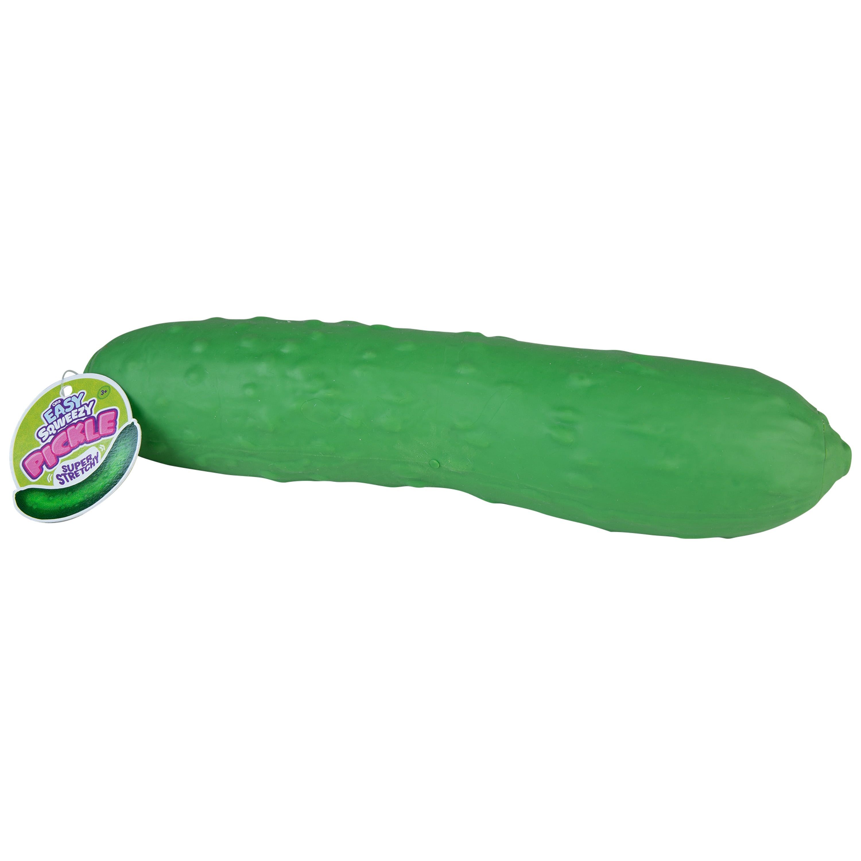 ORB Easy Sqweezy GIANT Stretchy Pickle - Stretches Up to 6 Feet Long - HUGE Jumbo Sized Squishy Veggie Toy, Perfect to Squeeze for Stress Relief - Fun Novelty Sensory Fidget Toy for Kids and Adults