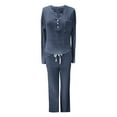 thumbnail image 6 of Womens 2 Piece Fall Set Fashion Sweater with Pockets Matching Outfit Comfortable Daily Wear, 6 of 6