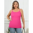 thumbnail image 6 of Charmo Plus Size Tank Tops for Womens Adjustable Strap Cotton Undershirt with Shelf Bra 1X-5X, 6 of 9