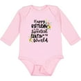 thumbnail image 3 of Inktastic Happy Birthday to the Sweetest Cousin in the World Girls Long Sleeve Baby Bodysuit, 3 of 5