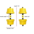thumbnail image 5 of Tuekys 2 in 1 44LBS Adjustable Dumbbell Set, Free Weight Set Used as Dumbbell and Barbell for Home Gym Fitness Workout Equipment, 5 of 7