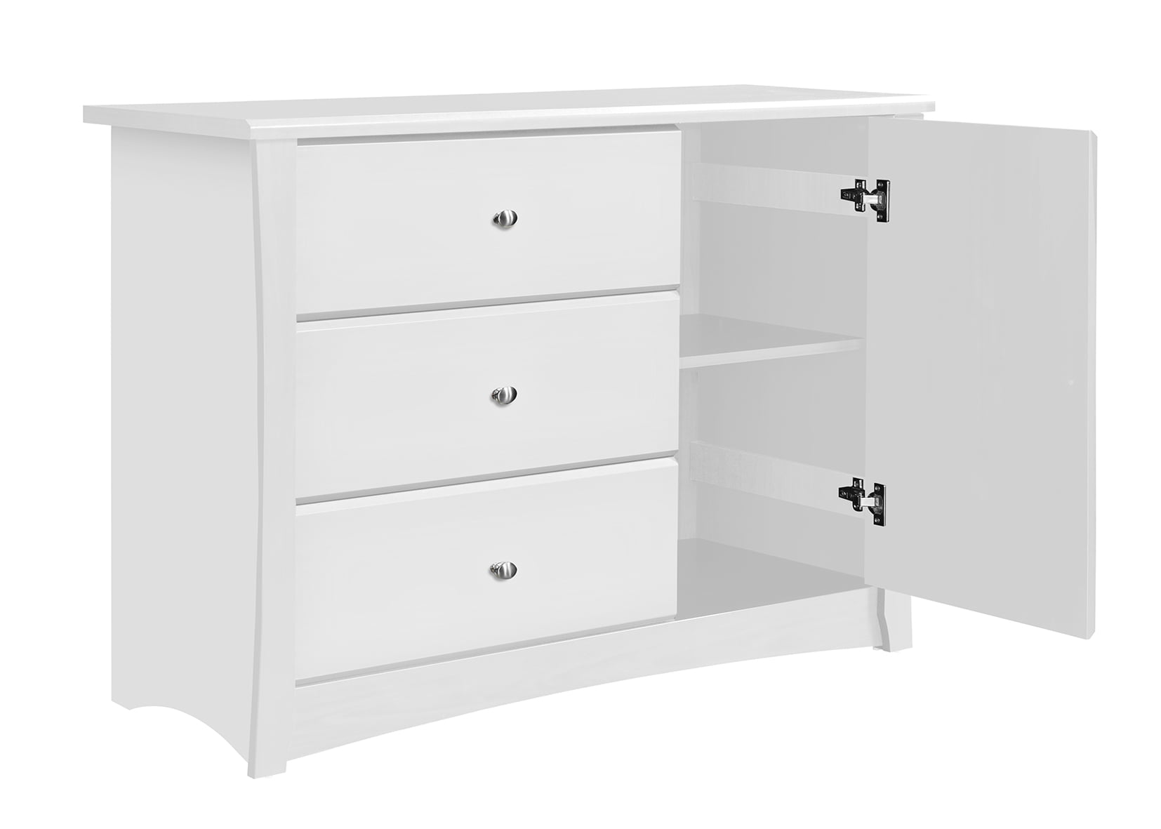 storkcraft crescent 3 drawer combo dresser
